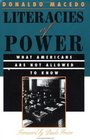 Literacies of Power What Americans Are Not Allowed to Know