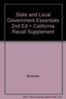 State and Local Government Essentials 2nd Ed  California Recall Supplement