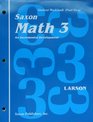 Saxon Math 3  An Incremental Development  Student Workbook