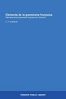 Elments de la grammaire franaise Elments de la grammaire franaise de Lhomond