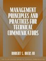 Management Principles and Practices for Technical Communicators