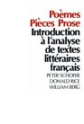 Poemes Pieces Prose Introduction a L'Analyse De Texes Litteraires Francais