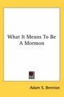 What It Means To Be A Mormon