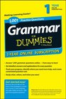 1001 Grammar Practice Questions For Dummies Access Code Card