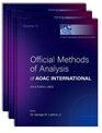 Official Methods of Analysis of AOAC INTERNATIONAL 3Volume Set