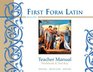 First Form Latin Teacher Manual Workbook  Test Key