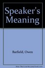 Speaker's Meaning