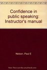 Confidence in public speaking Instructor's manual