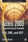 Access 2003 Programming by Example with VBA XML and ASP