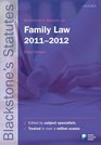 Blackstone's Statutes on Family Law 20112012
