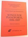 Songs for Pianoforte 18361837