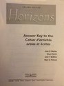 Horizons Answer Key to the Cahier d'activites Orales et ecrites