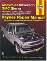 Chevrolet Silverado and GMC Sierra Repair Manual 19992002