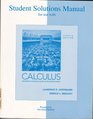Student Solutions Manual to accompany Calculus for Business Economics and the Social and Life Sciences