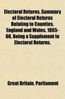 Electoral Returns Summary of Electoral Returns Relating to Counties England and Wales 186566 Being a Supplement to Electoral Returns