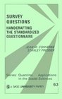 Survey Questions  Handcrafting the Standardized Questionnaire