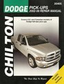 Chilton's Dodge PickUps 200208 Repair Manual Covers US and Canadian Models of Dodge FUllsize Pickups