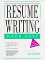 Resume Writing Made Easy