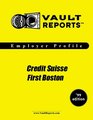 Credit Suisse First Boston The VaultReportscom Employer Profile for Job Seekers