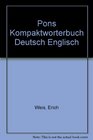 Pons Kompaktworterbuch Deutsch Englisch