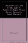 Haynes Repair Manual Chevrolet Corsica Beretta 198795 Automotive Repair Manual