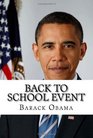 Back to School Event Inspirational Remarks of President Barack Obama