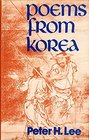 Poems from Korea A historical anthology