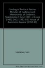 Funding of Political Parties