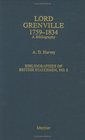 Lord Grenville 17591834  A Bibliography