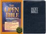 Bib Open Bible New King James Version: Blue Bonded Leather Gilded-Silver Page Edges