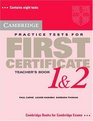 Cambridge Practice Tests for First Certificate 1  2 Teacher's book