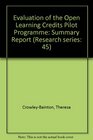 Evaluation of the Open Learning Credits Pilot Programme Summary Report