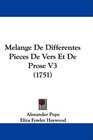 Melange De Differentes Pieces De Vers Et De Prose V3