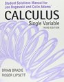 Student Solutions Manual for Calculus Late Transcendentals Single Variable