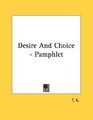 Desire And Choice  Pamphlet