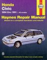 Haynes Repair Manuals Honda Civic 19841991