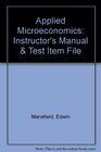 Applied Microeconomics Instructor's Manual  Test Item File