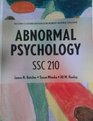 Abnormal Psychology SSC 210