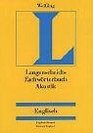 Dictionary of Acoustics EnglishGerman/GermanEnglish