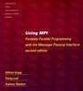 Using Mpi Portable Parallel Programming With the MessagePassing Interface