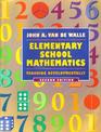 Elementary School Mathematics Teaching Developmentally