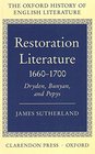 Restoration Literature 16601700 Dryden Bunyan and Pepys