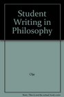 Student Writing in Philosophy