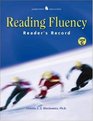 Reading Fluency Reader's Record J