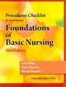 Skills Check List for Duncan/Baumle/White's Foundations of Basic Nursing 3rd