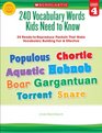 240 Vocabulary Words Kids Need to Know Grade 4 24 ReadytoReproduce Packets That Make Vocabulary Building Fun  Effective