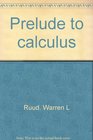 Prelude to calculus