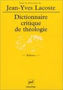 Dictionnaire critique de thologie