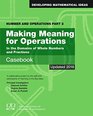 Number and Operations Part 2 Making Meaning for Operations Casebook