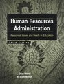Human Resources Administration Personnel Issues and Needs in Education